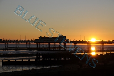 sunset over worthing pier